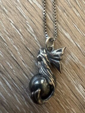 Whimsical 925 silver mermaid pendant necklace